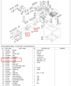 Casing Oring for KTH-80S pump